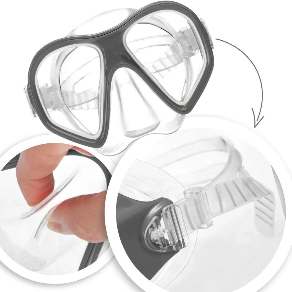 INTEX® Masque et Tuba AQUA FLOW + Pochette Waterproof Gratuite